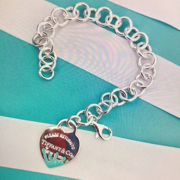 Tiffany & Co. Silver Heart Charm Bracelet - Picture 2 of 3